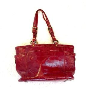 COACH - Dark Red Patent Leather Handbag